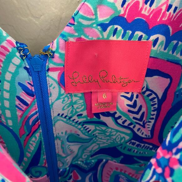 Lilly Pulitzer Maxine Living the Dream Midi Dress Womens Size 6 Tiered Vacation - Picture 5 of 6